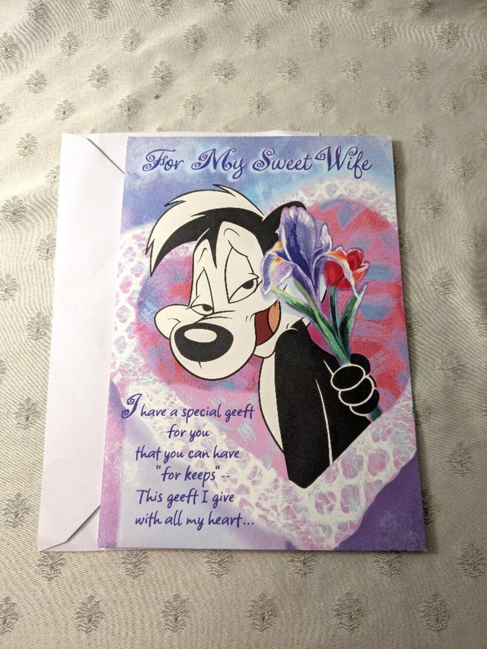 New! Pepe le Pew Pop Up Greeting Card
